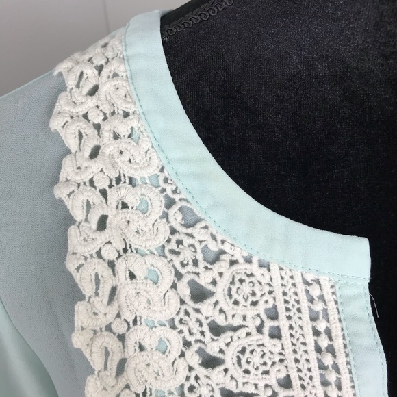 Forever 21 lace 3/4 sleeve blouse Sz S - Picture 5 of 12